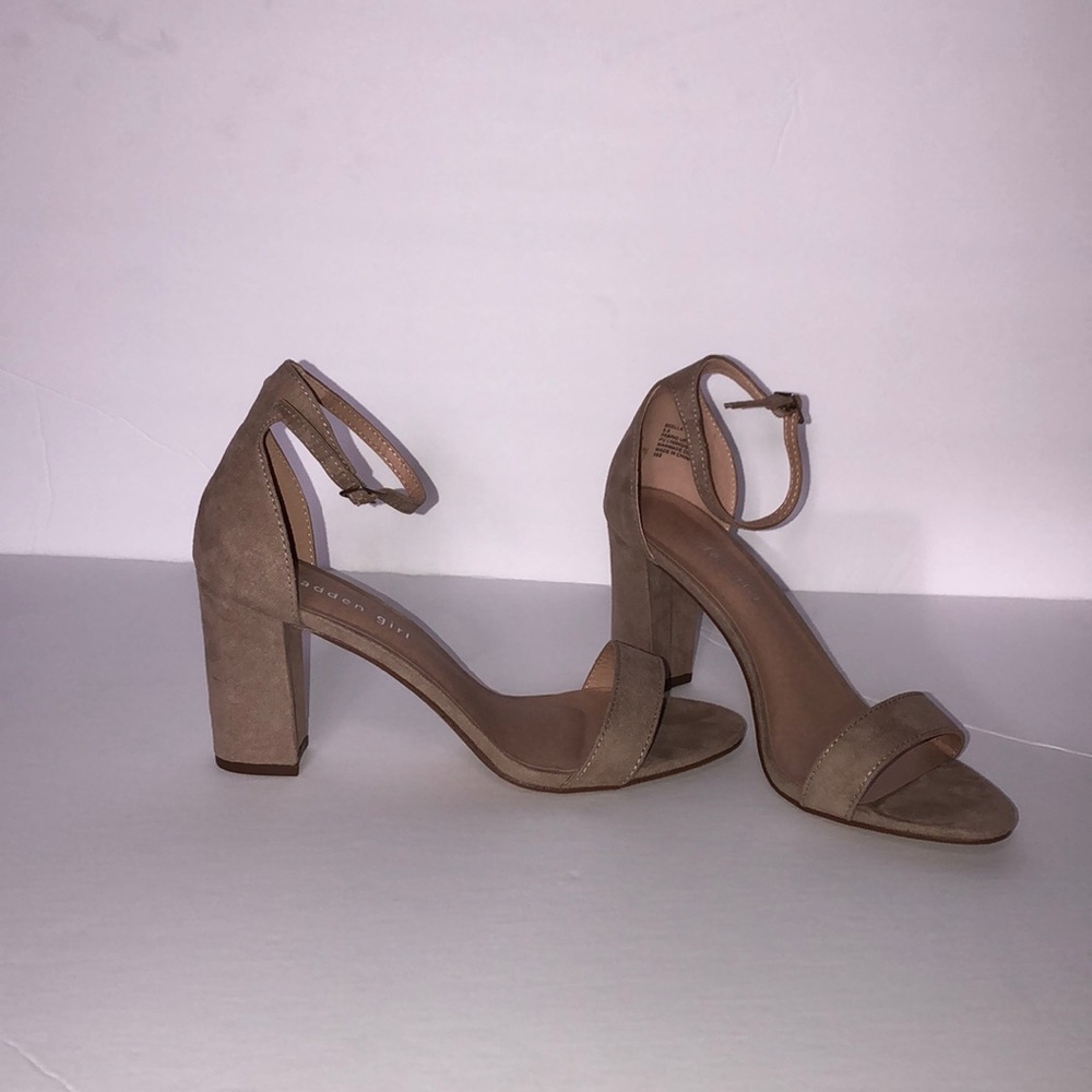 Madden girl faux suede heels